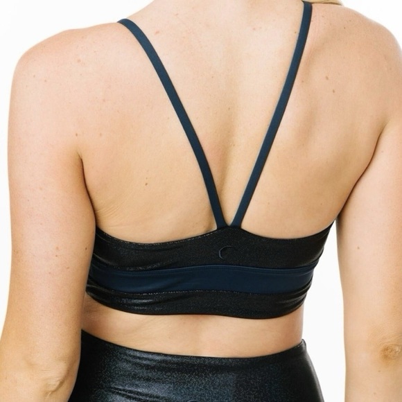 Zyia Active Women’s Size XXXL Twilight Luxe Sports Bra Blue Glitter Sparkle - Picture 8 of 9